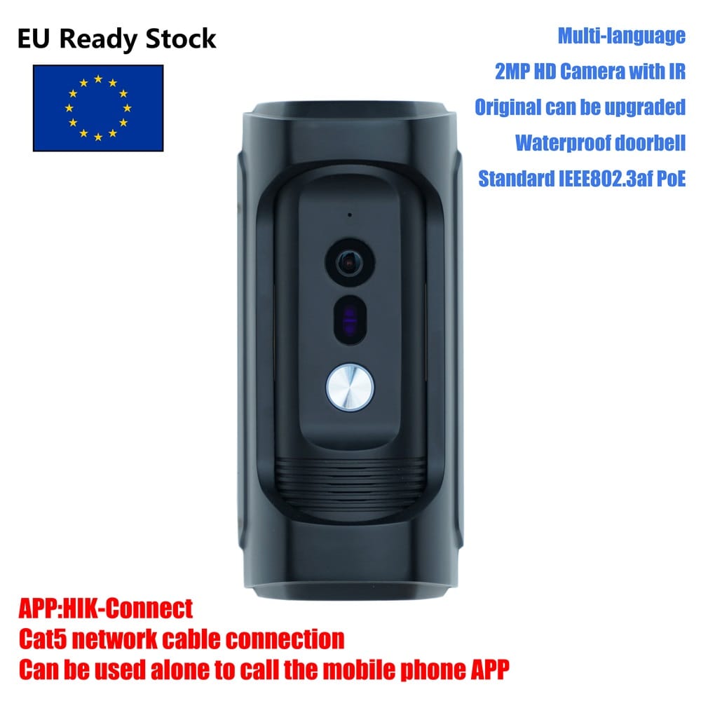 Hik Motion detection Doorbell Proof Vandal-Resistant  DS-KB8113-IME1(B) IP Video Intercom Door Station support Synology NAS