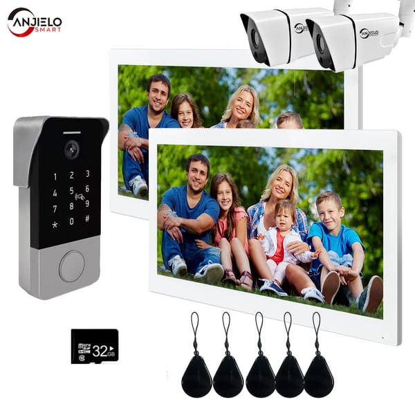 7/10 Touch Screen WIFI 1080P  Home Video Intercom Video Doorbell Password swipe card unlock  Camera For Apartment Tuya Smart