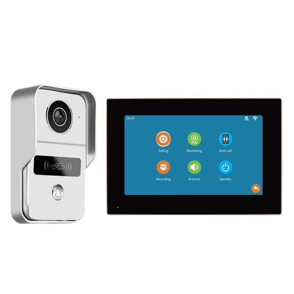 Full Visual Wifi Wireless Video Door Phone Lock Bell 1080p Touch Screen Video Intercom Tuya Smart Life Motion Detection Record