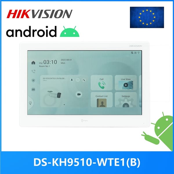 HIKVISION international version 10 inch DS-KH9510-WTE1(B) Indoor Monitor,802.3af POE, app Hik-connect,WiFi,Video intercom
