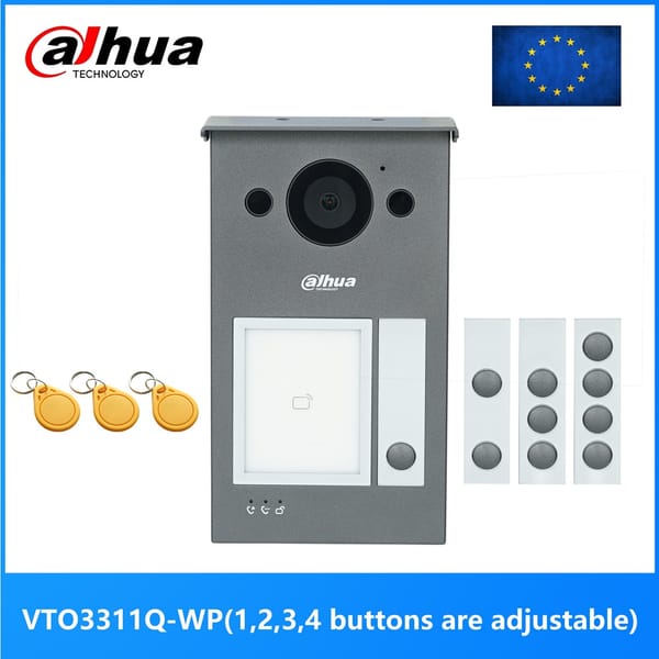 Dahua Multi-language VTO3311Q-WP 802.3af PoE IP Villa Wi-Fi Doorbell,Video intercom,IP Door Phone,P2P Cloud,Door Station